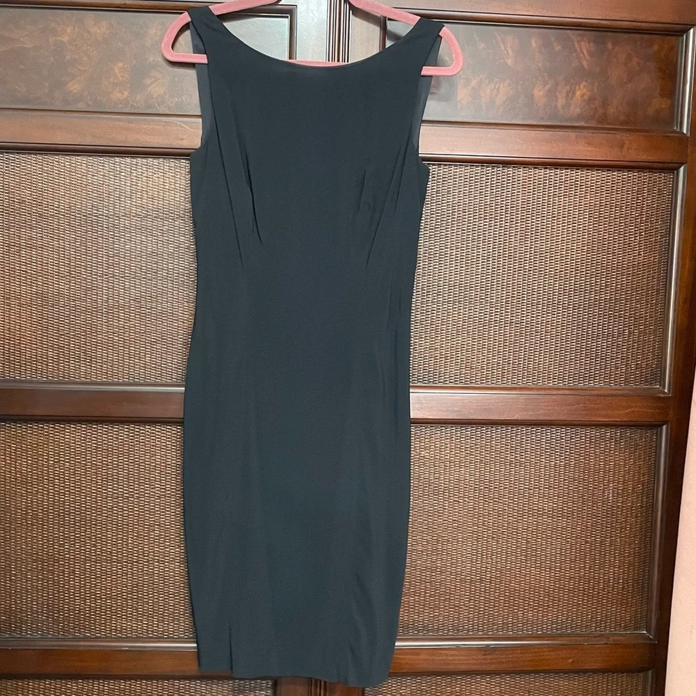 Love Moschino Black Shift Dress Drape Open Back Size 6 cocktail Party Evening - Picture 13 of 16